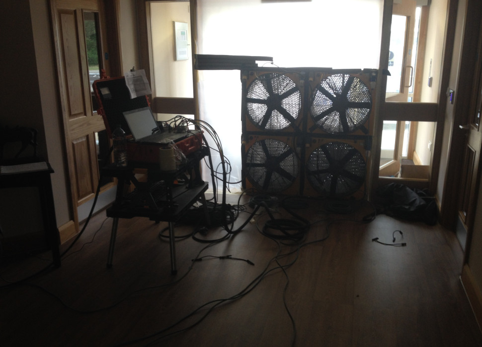 photo of Air Leakage Test on a Care Home