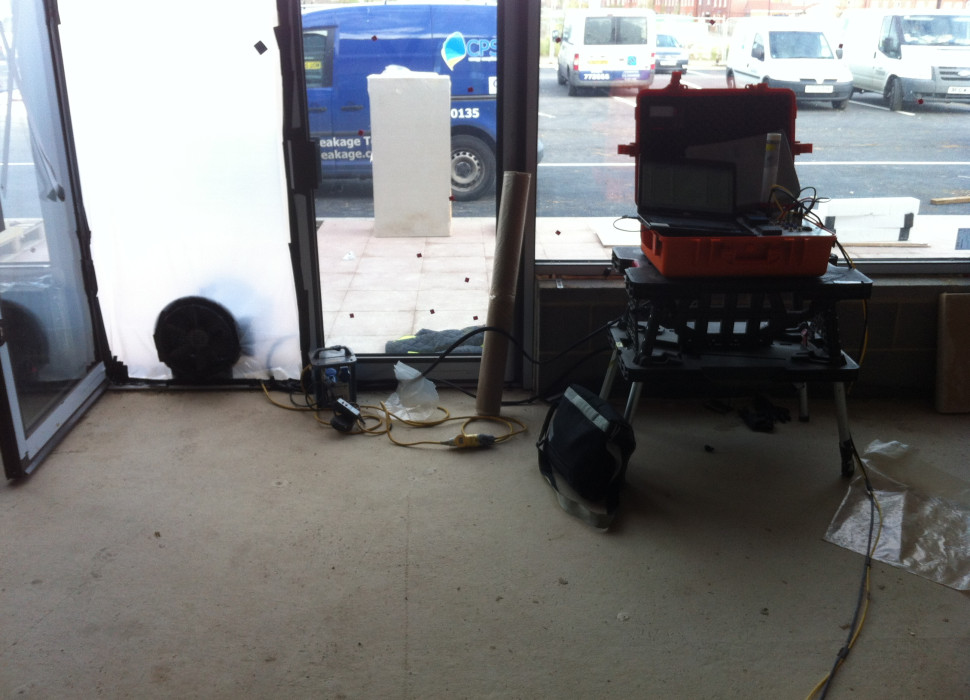 photo of Air Leakage Testing a retail unit