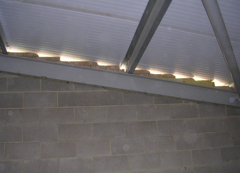 photo of Air Test Gable end roof wall leakage paths