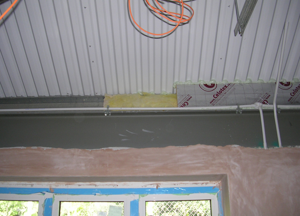 photo of Air Test Seal roof sheet to purling
