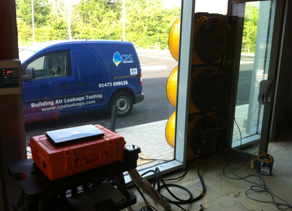 photo of Air Testing a car showroom