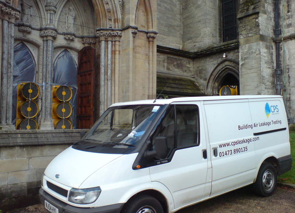 photo of Air Tightness Test on a Cathedral