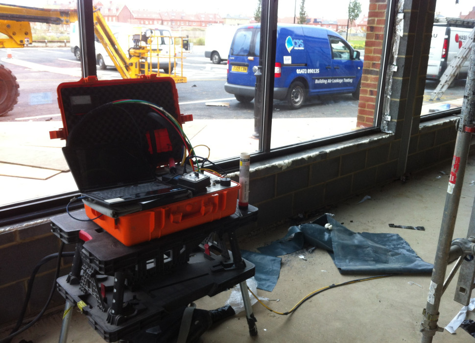photo of Air Tightness Testing a retail outlet